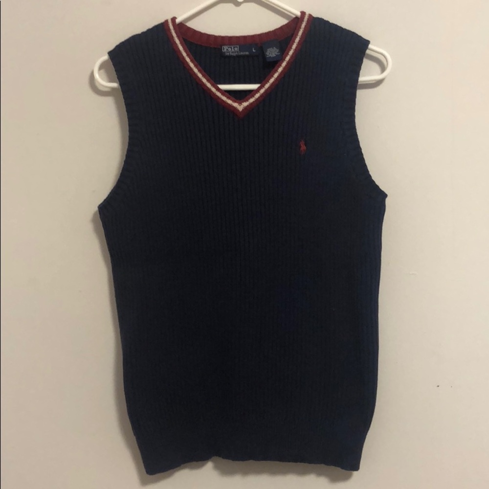 Men’s Preppy Polo x RL V-Neck Sweater Vest Sz LG